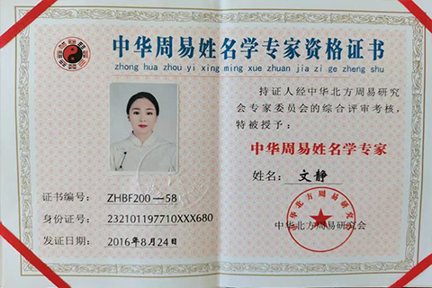 中华周易姓名学专家